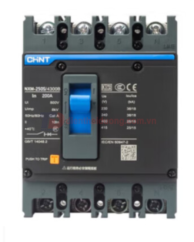 MCCB CHINT 4P 250A 36kA ( NXM-250S/4300B )