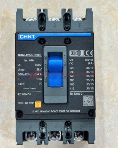 MCCB CHINT 3P 40A 25kA ( NXM-125S/3300 )