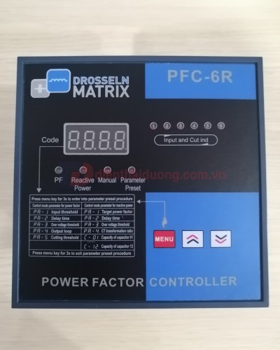 Bộ điều khiển tụ bù 06 Cấp DROSSELN MATRIX PFC-6R