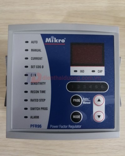 Bộ điều khiển tụ bù 06 cấp MIKRO PFR96-220-50 