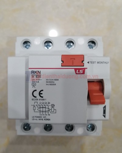 RCCB LS 3P+N 63A 30mA/100mA/300mA 6kA ( RKN 3P+N )