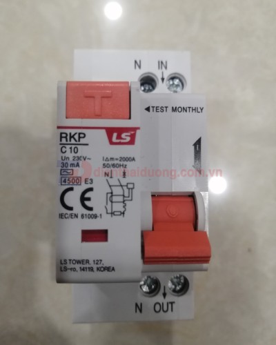 RCBO LS 1P+N 10A 30mA 4.5KA ( RKP 1P+N )