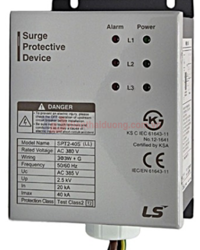 Chống sét lan truyền 3W+G 380V 40kA 2,5kV class II ( SPT2-40S )