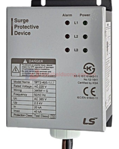 Chống sét lan truyền 3W+G 220V 40kA 2,5kV class II ( SPT2-40S )