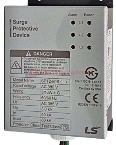 Chống sét lan truyền 3W+G 380V 80kA 3kV class II ( SPT2-80S )