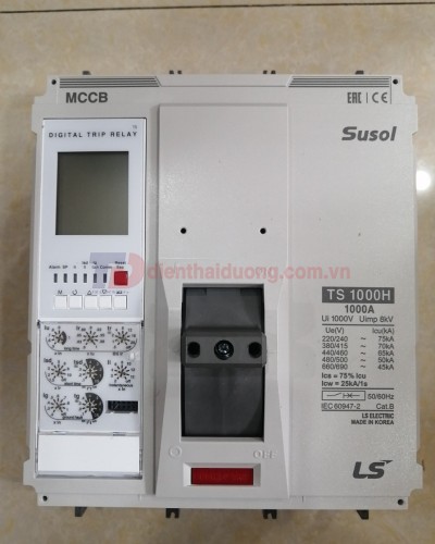 MCCB LS 3P 1000A 70kA ( TS1000H ) chỉnh dòng điện tử 7 bước : 0.4~1.0*In