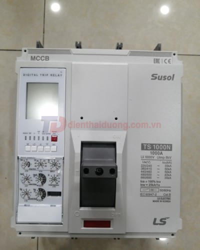 MCCB LS 3P 1000A 50kA ( TS1000N ) chỉnh dòng điện tử 7 bước : 0.4~1.0*In