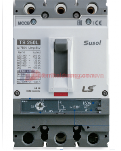 MCCB LS 3P 160A 50kA chỉnh dòng 0.8-0.9-1.0 x In ( TS250N FMU250 )