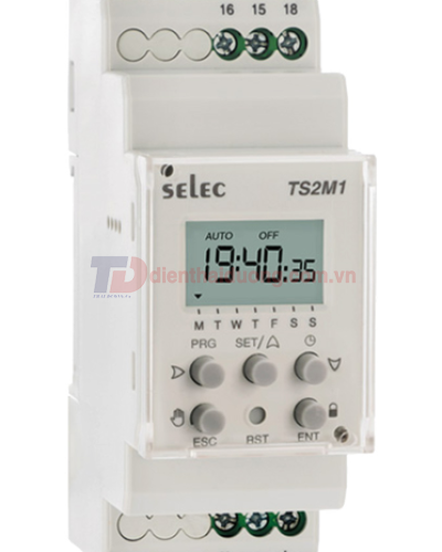 Timer Switch hiển thị màn hình LCD SELEC TS2M1-1-16A-230V