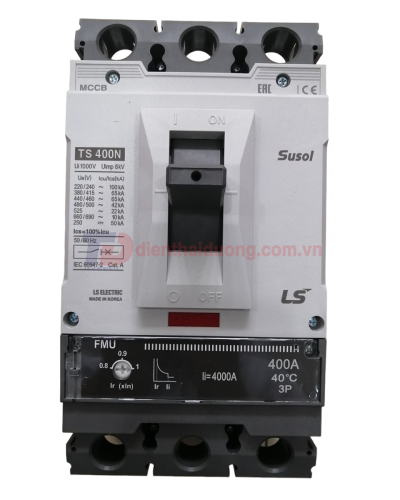 MCCB LS 3P 300A 65kA ( TS400N FMU400 ) chỉnh dòng : 0.8-0.9-1.0*In