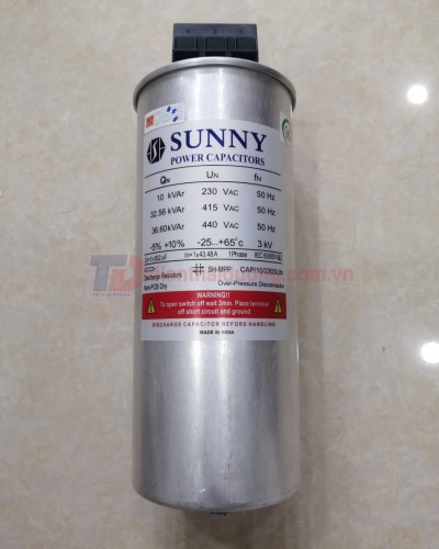 Tụ bù khô SUNNY 1P 10KVAr 230V ( CAP/10/230SUN )