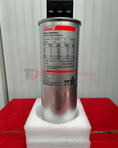 Tụ bù tròn Himel 3P 7.5KVAr 450V ( HDCAP3V450750903D )
