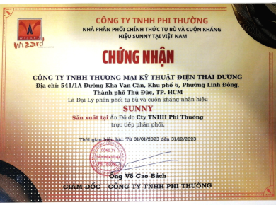 Đại lý phân phối tụ bù và cuộn kháng SUNNY electric năm 2023