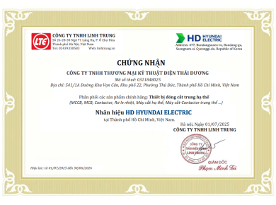 Đại lý phân phối thiết bị điện HYUNDAI electric năm 2025
