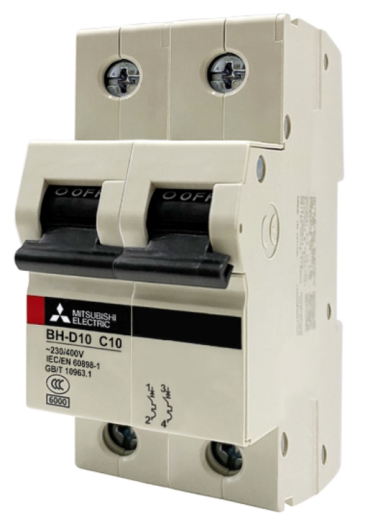 MCB MITSUBISHI 2P 63A 10kA ( BH-D10 )