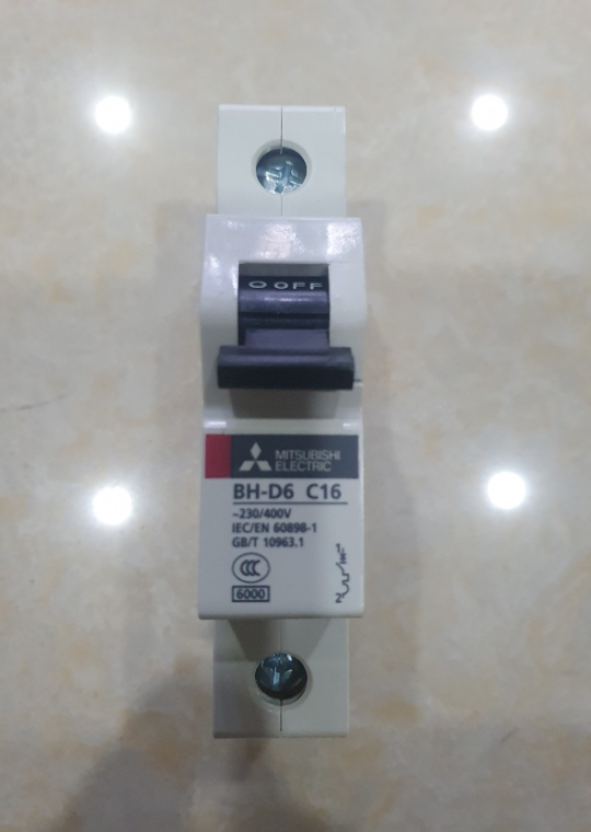 MCB MITSUBISHI 1P 16A 6kA ( BH-D6 )