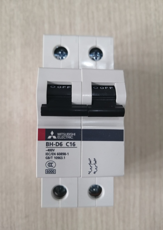 MCB MITSUBISHI 2P 16A 6kA ( BH-D6 )