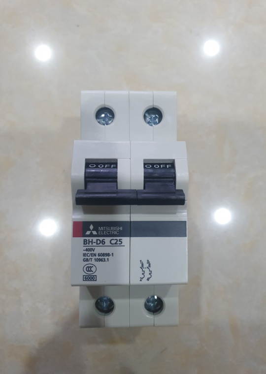 MCB MITSUBISHI 2P 25A 6kA ( BH-D6 )