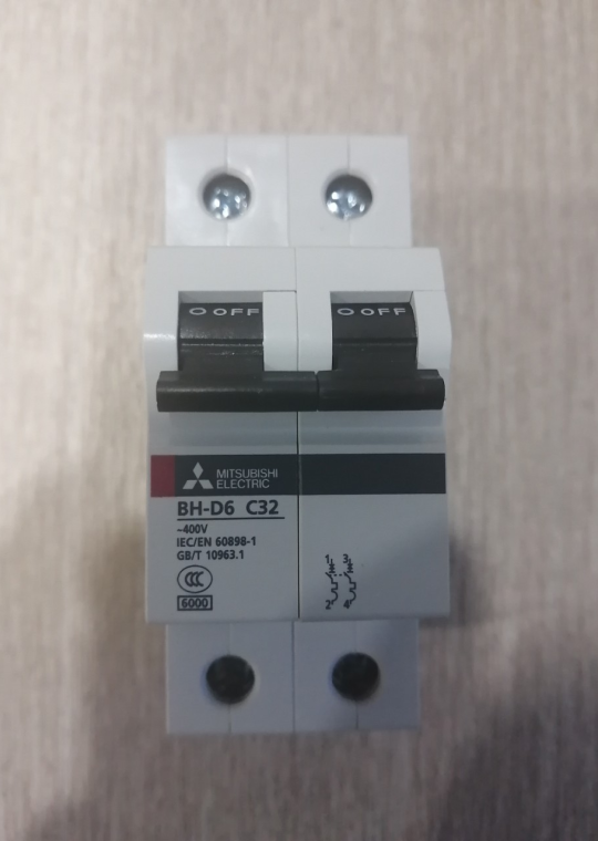 MCB MITSUBISHI 2P 32A 6kA ( BH-D6 )