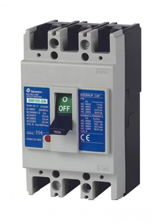MCCB SHIHLIN 3P 60A 15kA ( BM100-SN )