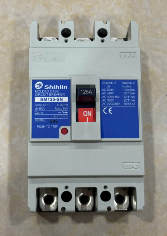MCCB SHIHLIN 3P 125A 22kA ( BM125-SN )