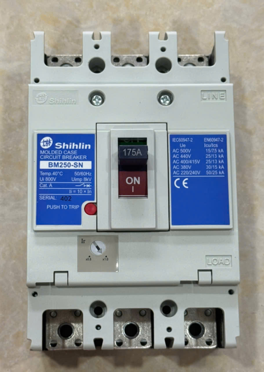 MCCB SHIHLIN 3P 175A 30kA ( BM250-SN )