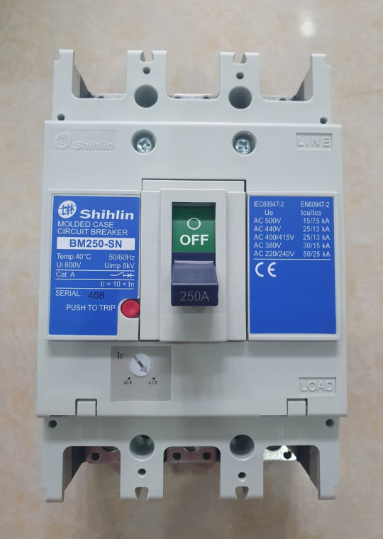 MCCB SHIHLIN 3P 250A 30kA ( BM250-SN )