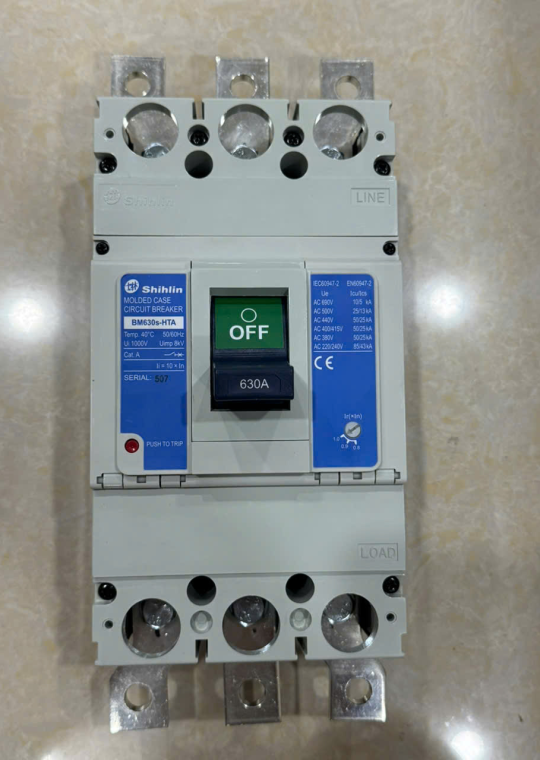 MCCB SHIHLIN 3P 630A 50kA ( BM630s-HTA )