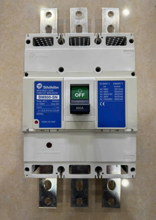 MCCB SHIHLIN 3P 800A 50kA ( BM800-SN )