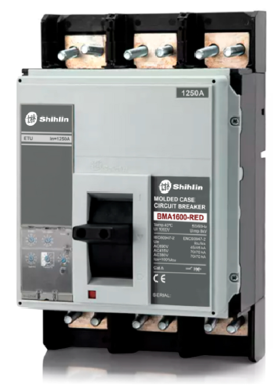 MCCB SHIHLIN 3P 1600A 70kA ( BMA1600-RED ) chỉnh dòng điện tử 0.4~1.0*In