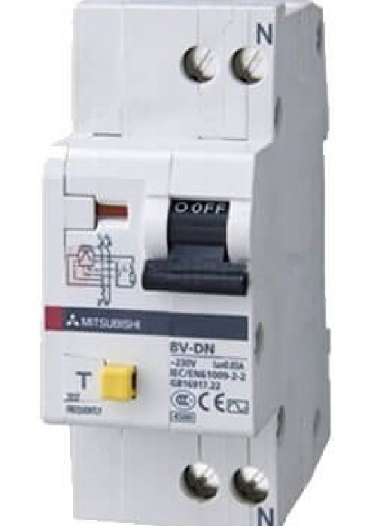 RCBO MITSUBISHI 1P+N 32A 4.5KA 30mA/100mA/300mA ( BV-DN )