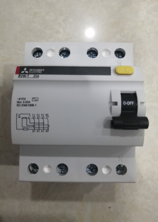 RCCB MITSUBISHI 4P 25A 30mA/100mA/300mA ( BVW-T )