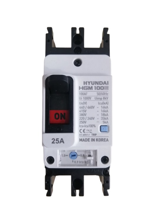 MCCB HYUNDAI 2P 25A 35kA ( HGM100E-F )