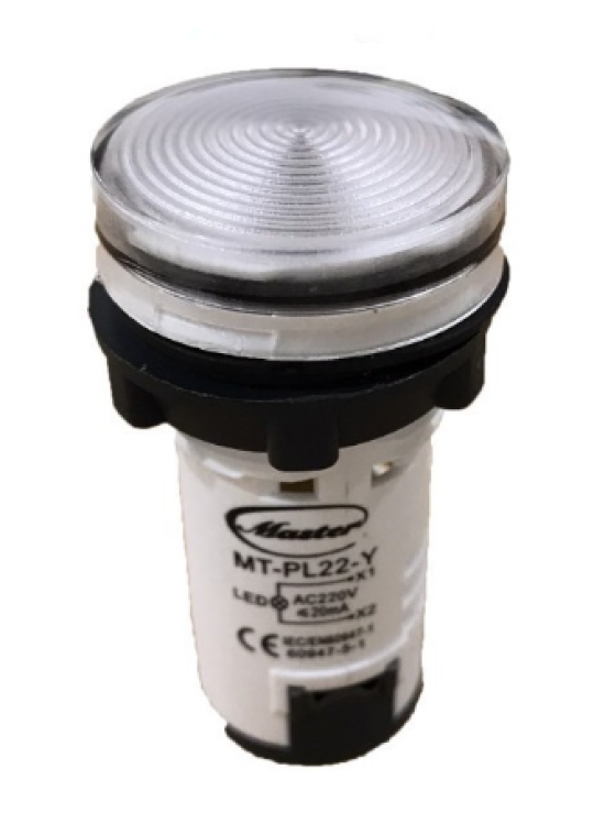 Đèn báo led MASTER màu trắng IP65 ( MT-PL22-W )