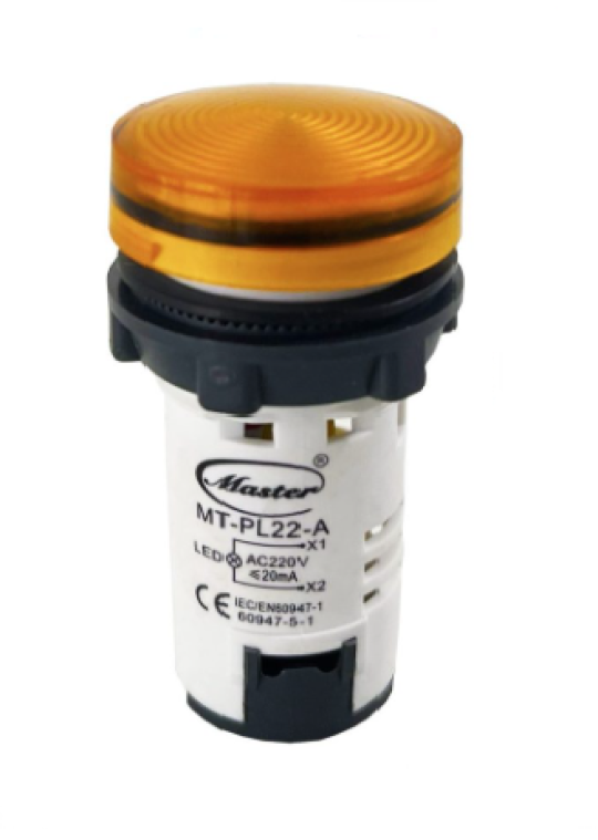 Đèn báo led MASTER màu cam IP65 ( MT-PL22-A )