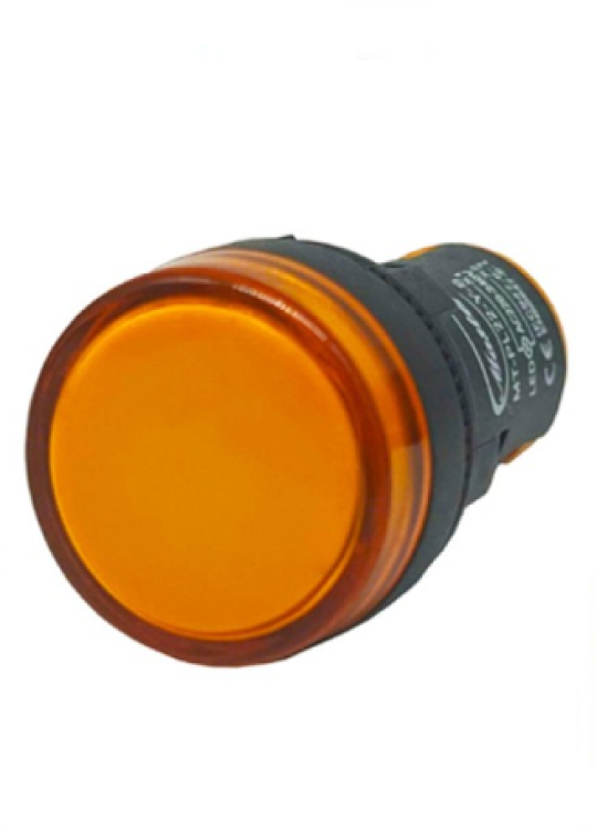 Đèn báo led MASTER màu vàng loại đầu phẳng ( MT-PL22-Y-S )