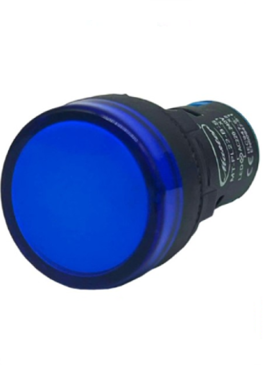 Đèn báo led MASTER màu xanh dương loại đầu phẳng ( MT-PL22-B-S )