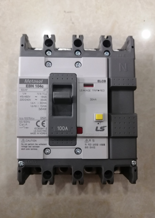 ELCB LS 4P 100A 18kA 30mA hoặc 1.2.500mA ( EBN104c )