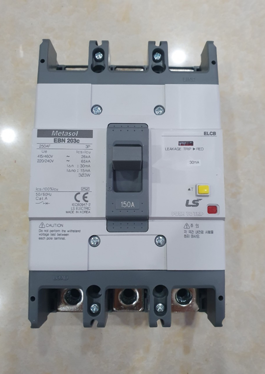 ELCB LS 3P 150A 26kA 30mA hoặc 1.2.500mA ( EBN203c )