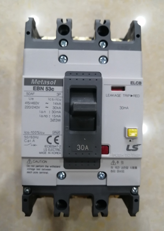 ELCB LS 3P 30A 14kA 30mA hoặc 1.2.500mA ( EBN53c )