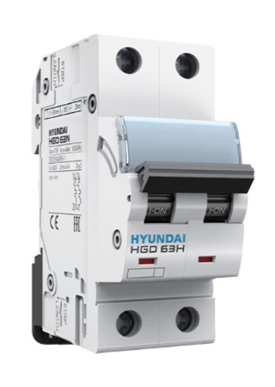 MCB HYUNDAI 2P 10A 10kA ( HGD63H )