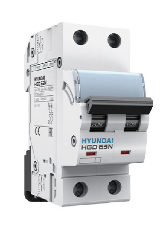 MCB HYUNDAI 2P 16A 6kA ( HGD63N )