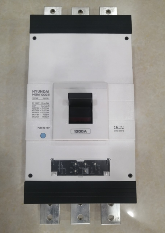 MCCB HYUNDAI 3P 1000A 70kA chỉnh dòng điện tử 0.4~1.0*In ( HGM1000S )