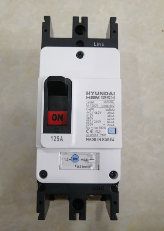 MCCB HYUNDAI 2P 125A 85kA ( HGM125H-F )
