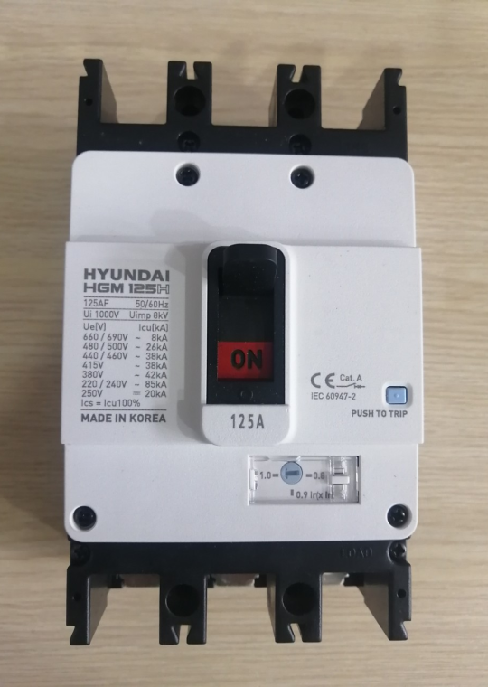 MCCB HYUNDAI 3P 125A 38kA ( HGM125H-F )
