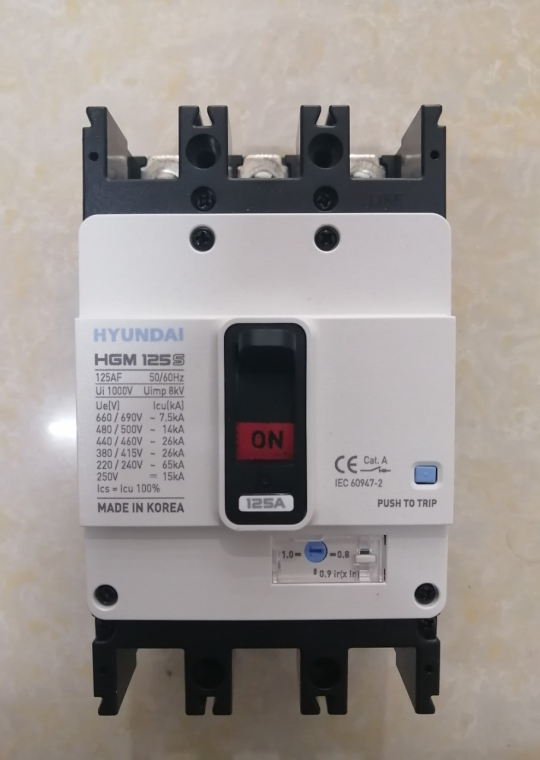MCCB HYUNDAI 3P 125A 26kA ( HGM125S-F )