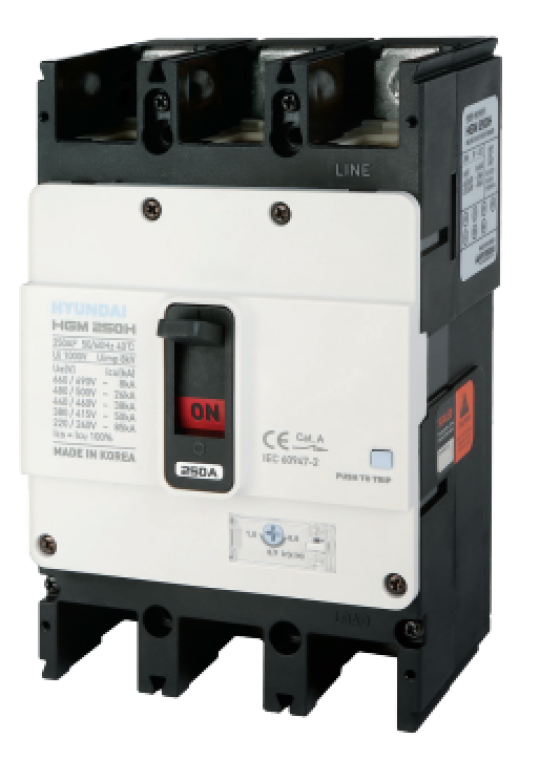 MCCB HYUNDAI 3P 225A 55kA ( HGM250L-F )