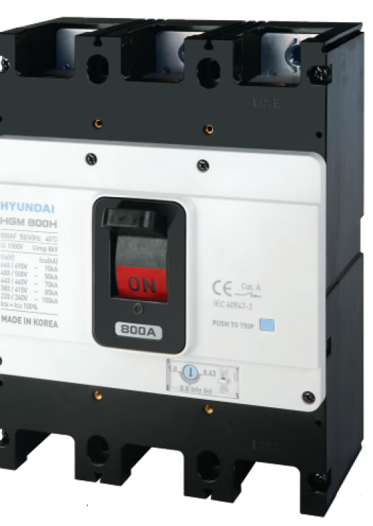 MCCB HYUNDAI 3P 700A 65kA ( HGM800S-F )