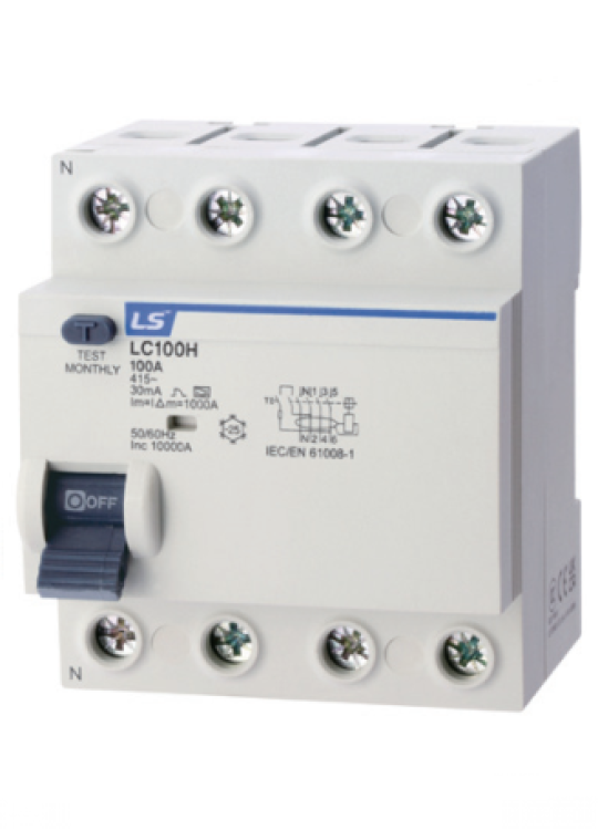 RCCB LS 3P+N 32A 30/100/300mA 10kA ( LC100H 3P+N )