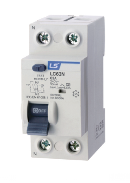 RCCB LS 1P+N 32A 30/100/300mA 6kA ( LC63N 1P+N )
